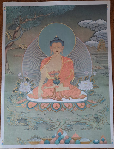 Thangka des amithaba - des,