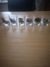 6x Schnapsgläser Stamper Shot Pinnchen mit Automotiv Oldtimer Vintage 2cl Party