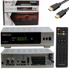TV-Kabel Receiver DVB-C Kabelanschluss HDTV C100 Optikum HDMI Scart USB Digital