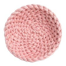 Aumüller Katzenkorb Grobstrick - Kuschelhöhle für Katzen, Rose Schlafplatz Bett