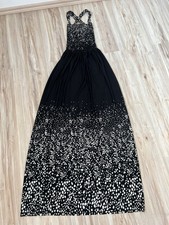 Festliches Kleid Damen Gr. 36 S Schwarz Weiß