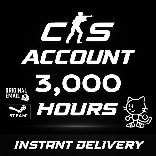 Cs2 steam account 3000 hours - account,