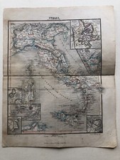 Stahlstich Karte Italia Manz