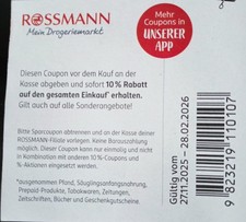 6x 10 % Rossmann Coupons