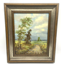 #SE2651# Ölgemälde Malerei Kunst auf Leinen *signiert* Landschaft "sehr schön"