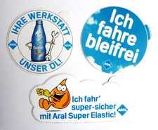 3x Werbe-Aufkleber Aral