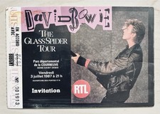 EINLADUNG Konzertkarte 1987 La Courneuve Frankreich / David Bowie GÄSTETICKET