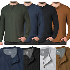 Herren Henley Langarm T-Shirt