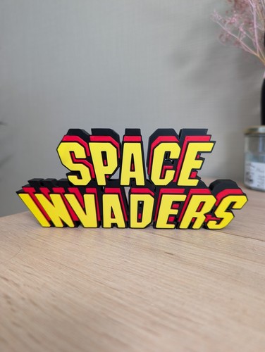 Space invaders logo - space, 3d