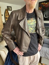 Vintage kurz leder bomber - vintage,