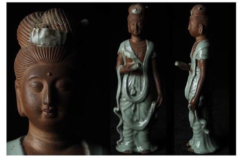Japanische alte keramik buddha - japanische,