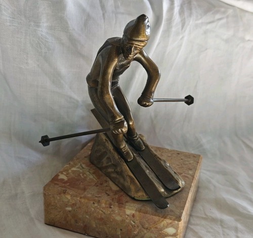 Figur metall skifahrer auf - figur,