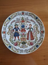 Kurt Hammer, Porzellan Wandteller, Deutsche Volkskunst / 70er Jahre