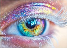 DCIDBEI 5D Diamant Painting Bilder Auge 40x30cm Diamond Painting Perlen Set