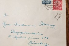 FORCHHEIM: postgelaufen - gestempelt  23.8.1955