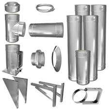 Edelstahlschornstein Schornstein Bausatz Konfigurator DW 120 doppelwandig Kamin