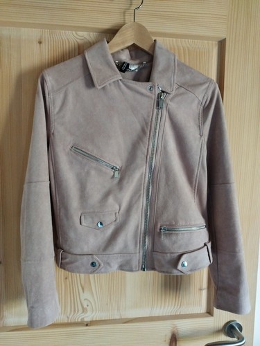 Velour kunstleder jacke - velour,