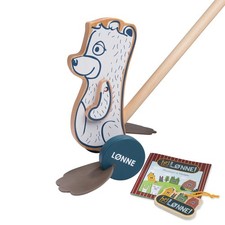 Schiebefigur Watscheltier Eisbär LØNNE Holz Holzspielzeug Kinderspielzeug Kinder