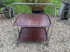 Retro Bremshey & Co Essecke Deutsch Chrom Zwei Ebenen Klappbar Servierwagen