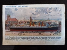 Alte Fake Ansichtskarte Postkarte 1910 Lloyd Bremen in München  Kaiser Wilhelm 2