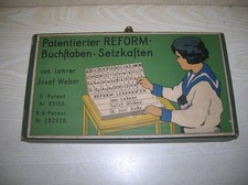 original uralt Reform Buchstaben Setzkasten Josef Weber Lesekasten guter Zustand