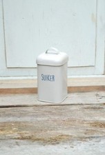 Zuckerdose beige Metall mit