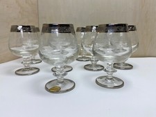 Murano Medici Cognacschwenker Platinrand Ätzgravur