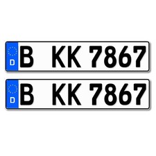 2 Kfz Kennzeichen  520x110mm