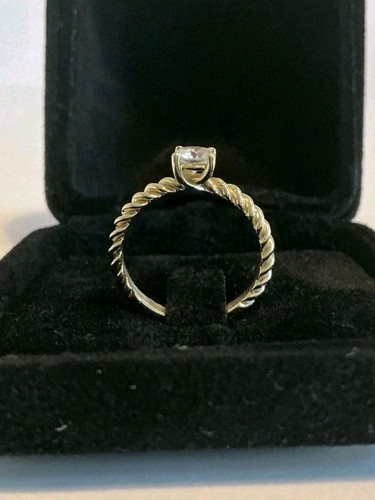 14k gelbgold solitär - solitär, 0,5ct