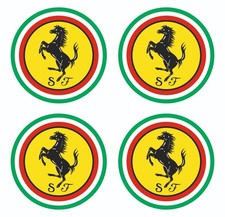 Ferrari Aufkleber 4X6cm Sticker Logo Tuning Wasser Dicht Wärme Schutz Wetterfest