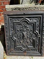 6 antike Grundöfen, große Krone, gusseisern Kiste, Jugendstil, Konvolut