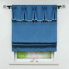 Raffrollo Raffgardine Blickdicht Gardinen mit Tunnelzug Landhaus Vorhang Modern