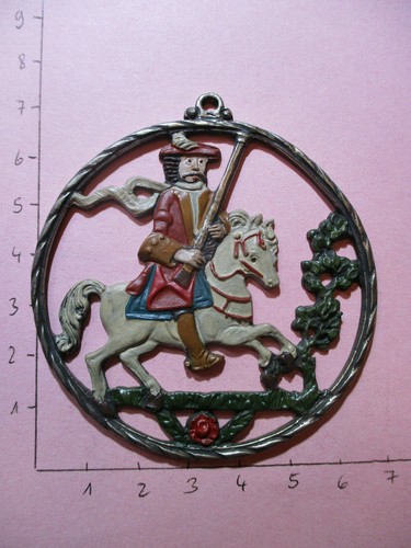 Alte zinn flachfigur anhänger - alte,