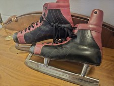 Alte Schlittschuhe Vintage, Leder