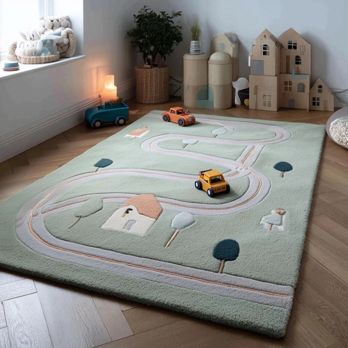 Road track kinderteppich - track, |