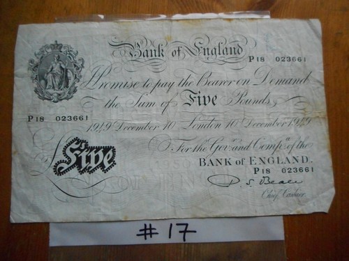 Bank england white - england, £5