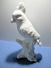 KAKADU Papagei  Figur Vogel Porzellanfigur   weiß  Vintage