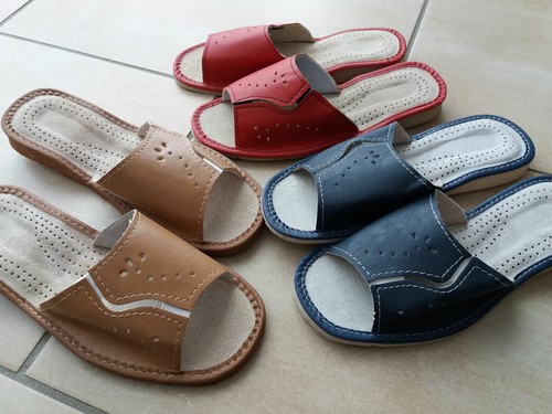 Paar leder damen hausschuhe - damen,