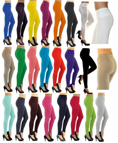 Damen leggings lang hoher bund - lang,