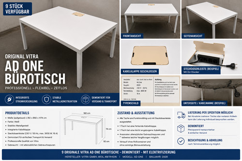 Vitra one bürotisch - vitra,