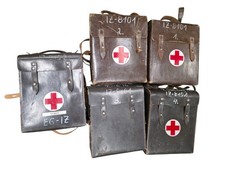 DRK Ledertasche Sanitäter Bag Leather Deutsches Rotes Kreuz Cross Tasche Medic Q
