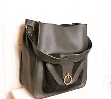 Schwarze Primark Kunstleder Vegane City Shopper Tasche HBT 33x30x15 cm