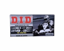 O-Ring Kette 219 DID V2, silber/schwarz Kart Kartkette Bambini X30 Rotax 