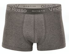 Vincenzo Rosso® Herren Pant Baumwolle schwarz grau blau Boxer Boxershorts Slip 