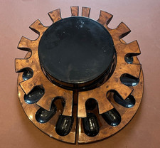 Pfeifenständer mit Tabak Dose 3 Teilig für 14 Pfeifen 30x16cm Wurzelholz Optik