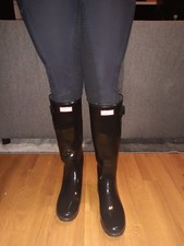 Hunter Gummistiefel 2 Paar Schwarz Glanz und Rosa 40/41