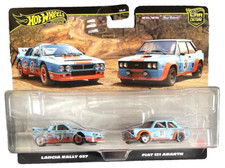 Hot Wheels Lancia Rally 037 Fiat 131 Abarth Italian GULF 2 Pack 1:64 Modellauto