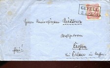 Deutsches Reich Nr. 33 Einzelfrankatur Reichsadler auf Brief von Gefell - Erlau