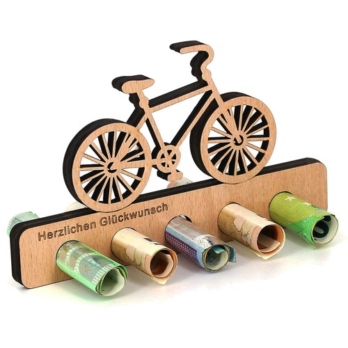 Geldgeschenk holz fahrrad - geldgeschenk,