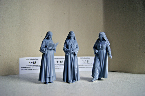 Figur nonne 3er set 3 - nonne,